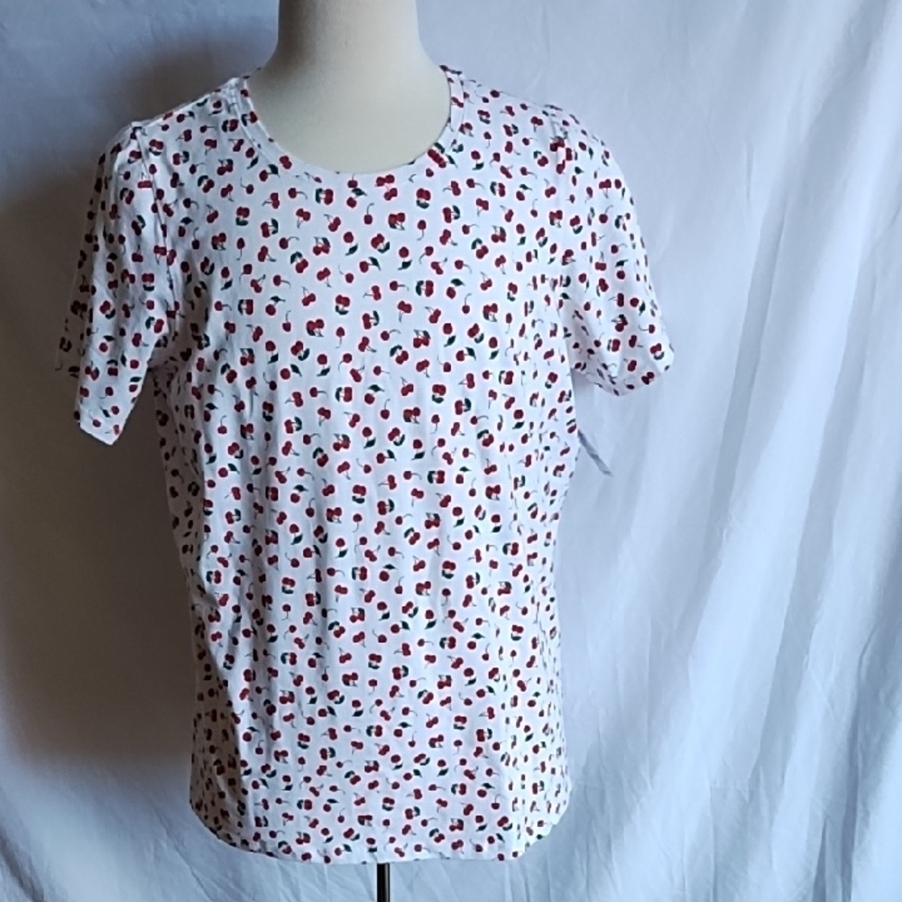 Tshirt  with cherries size 1X Preswick & Moore